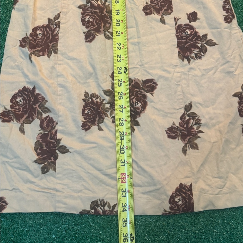 Due Per Due Veste Silk Dress Womens 12 Cream Floral Sleeveless Artsy Flower - Picture 3 of 6